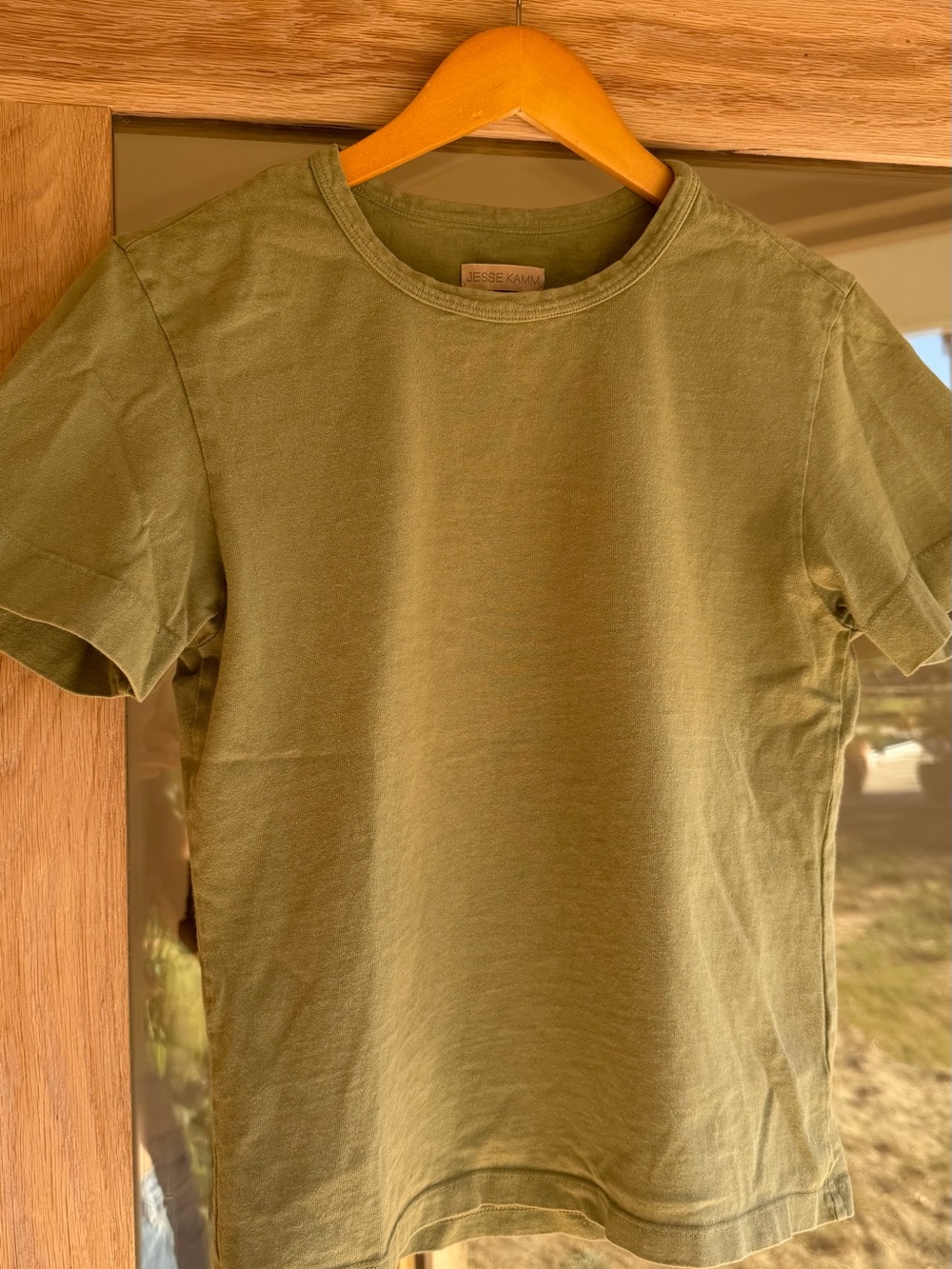 Jesse Kamm Olive Short Sleeve Crewneck Tee